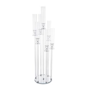 Víztiszta elegáns kerek gyertyatartó állvány 7db gyertya számára 115x33x33cm 137122385 - Gyertyatartó