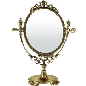 Tükör Sárgaréz, Üveg Arany 37,5x27x10cm 137122618 - Fodrászat & Kozmetika