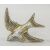 Koptatott fém fecske faldekoráció patinás óarany 14x12x3cm 137123140