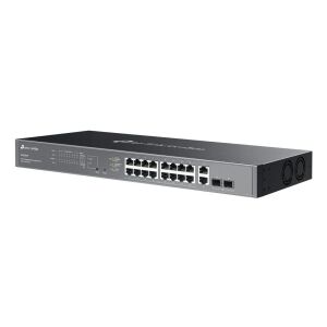 TP-Link Omada ES220GMP 16-Port Gigabit PoE+ Managed Hálózati Switch Ferde Nézet - TP-Link