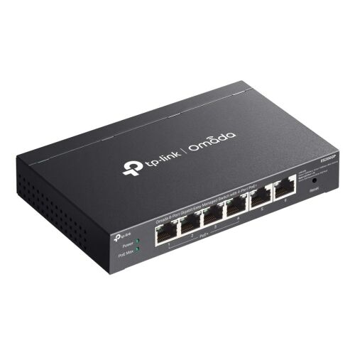 TP-Link Omada ES206GP Managed Gigabit Ethernet (10/100/1000) PoE Fekete Hálózati switch