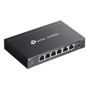 TP-Link Omada ES206GP 6-portový Gigabit PoE+ Managed Switch Pohľad z uhla - TP-Link Prepínače