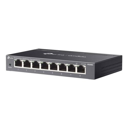 TP-Link Omada ES208G 8-Port Gigabit Managed Switch Vedere unghiulară