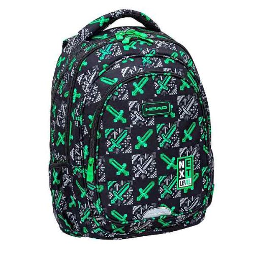 Head Next Level ergonomikus iskolatáska Minecraft kard mintával