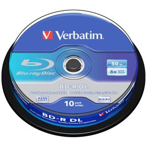 BLANCURI Verbatim BD-R VERBATIM DL 6X 50GB BIELO-MODRÁ 10SP, "43746" 137174936 - Blu-ray disky
