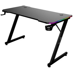 Геймърска маса G-Lab, K DESK ELECTRON EX (120x60cm, метал, поставка за чаши, поставка за слушалки, черна, RGB LED) 137181424 - Гейминг