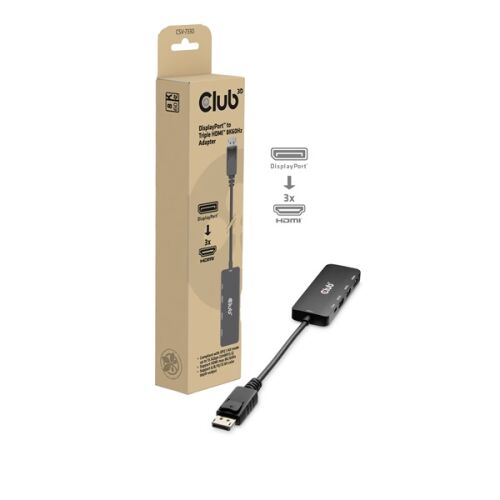 Club 3D Átalakító, CSV-7330 (DisplayPort 2.1 to 3xHDMI, 8K60Hz, HDR, HDCP 2.3, HPD, ALT mode) 137181428