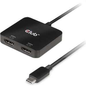Club 3D USB-C - Dual HDMI adapter, 4K 60Hz, közelkép - Club3D
