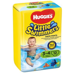 HUGGIES® Little Swimmers Vízben használható eldobható pelenkák 3-4 (7-15 kg) 12 db 137183800 - Úszópelenka