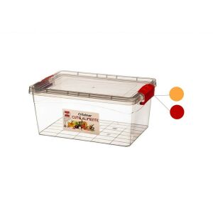 Enger szögletes műanyag tároló doboz csatos fedéllel, 5L