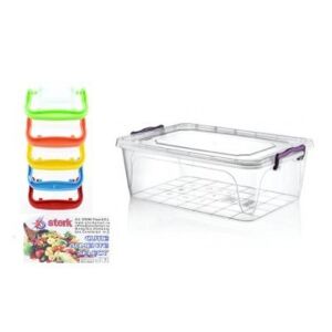 Enger szögletes műanyag tároló doboz füllel, 5L