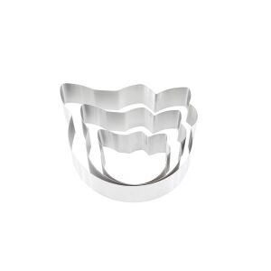 Enger cicás 3 részes torta forma, rozsdamentes