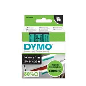 Feliratozógép szalag, 19 mm x 7 m, DYMO "D1", zöld-fekete 137190190 - Dymo