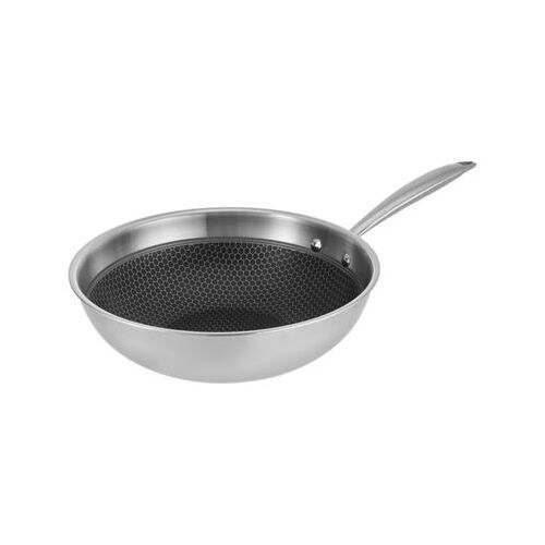 RESTO Achird 95349 Wok Serpenyő, 28 cm, rozsdamentes acél