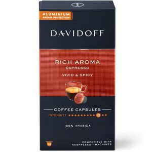 Kávékapszula, Nespresso® kompatibilis, 10 db, DAVIDOFF "Rich Aroma" 137190454 - Davidoff