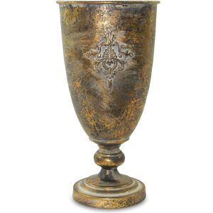 Derby design álló arany fém talpas kehely indamintával 33x17x17cm 137192717 - Váza