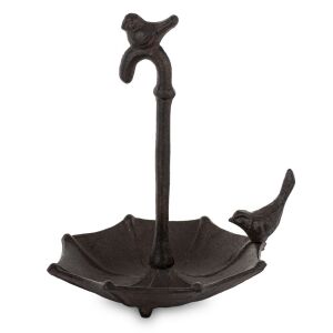 Madáritató, öntöttvas, barna, 20x17x15cm