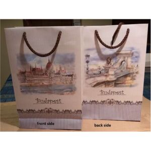 Papírtáska kicsi,26x17x6cm,Budapest 137193614 - Művészet & Hobbi