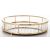 Glamour design kecses kerek sárgaarany fém tálca lábakon üvegfelülettel és díszítéssel 8x35x35cm 137193761
