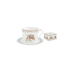 Porcelán reggelizőcsésze+alj 370ml dobozban, Spring Bloom 137194979 - Easy Life Design