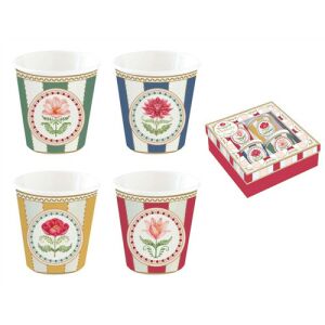 Porcelán eszpresszópohár 4 személyes, 100ml,dobozban, Flowery 137195701 - Easy Life Design