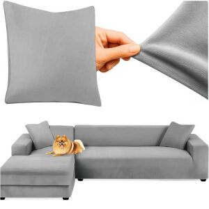 Elegáns Sötétszürke RUHHY Rugalmas Kanapé Huzat 145-185 cm