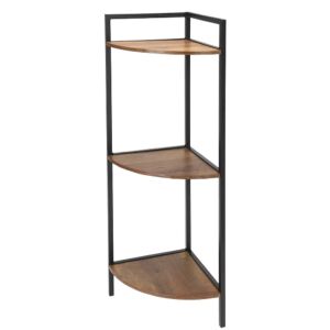 Eckregal mit 3 Ablagen, 76 cm – Modernes Design aus Metall und Holz für eine raffinierte Dekoration 137202487 - Regale