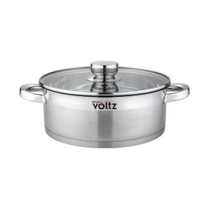 Oliver Voltz OV51210Q28 lábas, 6 l, 28 x 10 cm, sekély, indukciós, vastag aljú, rozsdamentes acél