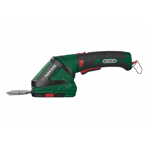 PARKSIDE® PGSA 4 B3 4V 2 az 1-ben akkumulátoros fű- és bokornyíró olló  – 180°-ban forgatható puha markolattal