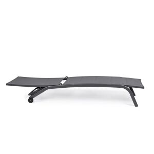 Bizzotto Cleopas Kerti Napozóágy Alumínium Textilene Szürke Görgős