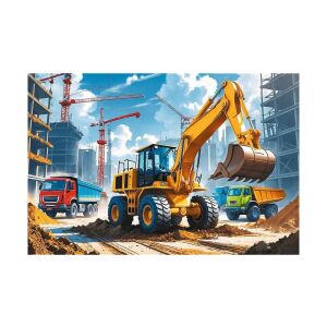 Trefl 60 darabos Kotró-rakodó traktor puzzle kirakva - Trefl Puzzle