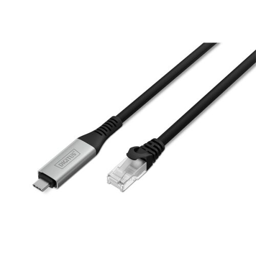 Digitus AK-300601-050-S USB-C 3.2 - S/FTP Patch Kábel 5m - Fekete (AK-300601-050-S)