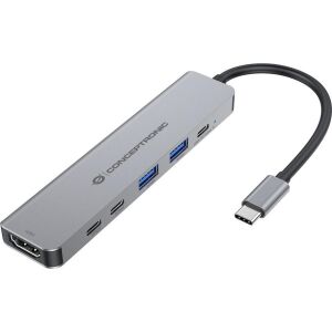 Conceptronic DONN33G stacja dokująca Przewodowa USB 3.2 Gen 1 (3.1 Gen 1) Type-C Srebrny 137219843 - Stacja dokująca