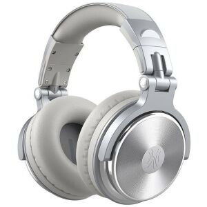 ONEODIO Pro 10 Silver DJ Headphones, wired, 3.5mm and 6.35mm jack, Hi-Res Audio - Headphone and Bluetooth Speaker
