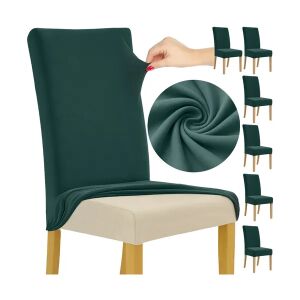 RUHHY Zöld Bársony Szék Huzatok - 6 db, 65x40x35 cm