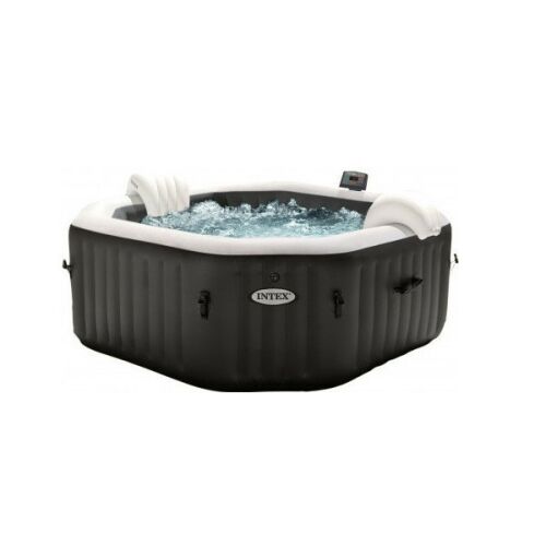 Intex PureSpa Onyx Black Octagon jacuzzi, sóbontó készülékkel, 4 személyes, D201 x 71 cm, fekete / fehér (28458) 137246425