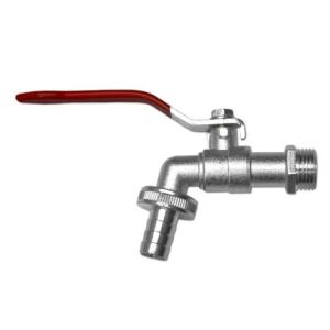 Kerti csap nikkelezett 3/4 col, golyós, bekötés 3/4 col, 1/2 col tömlővéggel 137266703 - Kerti kút és csap