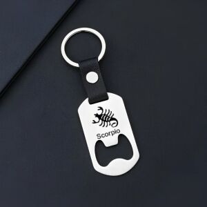 "Titokzatos Skorpió" kulcstartó, a Skorpió csillagjegy szimbóluma, integrált palacknyitóval.