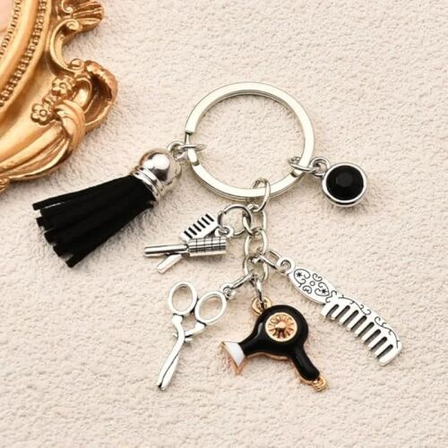 Fodrász kulcstartó, elegáns fodrászok és fodrászok számára, többszínű 137267211