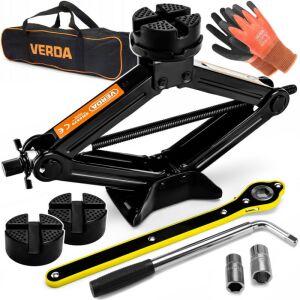 Verda 2.5T Trapézemelő készlet táskával, teleszkópos kulccsal és gumi betétekkel - Építkezés & Felújítás