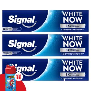 Signal White Now fogkrém 3x75ml Mario kulaccsal ajándék szett - Signal