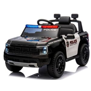 Rendőr FORD RANGER Raptor elektromos kisautó gyerekeknek, fekete - R-Sport