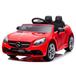 Piros Mercedes SLC 300 elektromos kisautó, első ferde nézet - R-Sport