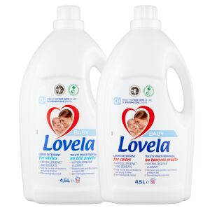 Lovela Baby hipoalergenski deterdžent za bijelo i šareno rublje, 2 x 4.5L - Dom i vrt