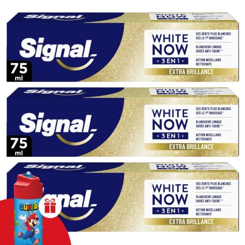 Signal White Now 3in1 Hello Glow Fogkrém 3 darabos csomag Mario kulaccsal