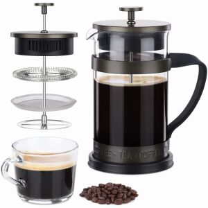 Navaris francia press boroszilikát üvegből, 1000ml, kávé-tea infuzáló, 46547.03 137279483 - French Press