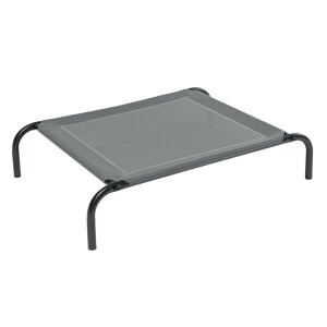 Podwyższone legowisko dla psa Navaris, szare legowisko dla zwierząt z chłodnej siatki - Pensjonat dla psów