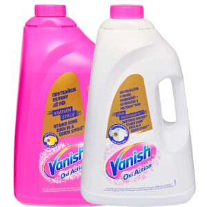Vanish Oxi Action течен препарат за премахване на петна, 4L розова и 3L бяла бутилка - Vanish