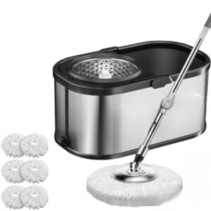 Zestaw mopa obrotowego Arvada MagicClean z wiadrem i głowicami do mopa - Felmosó