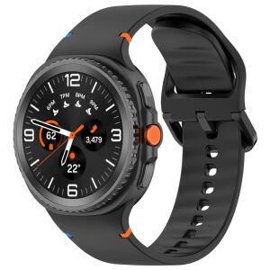 Pasek silikonowy THD 20 mm, czarny, do Samsung Galaxy Watch 8 i 8 Classic - Pasek do inteligentnego zegarka